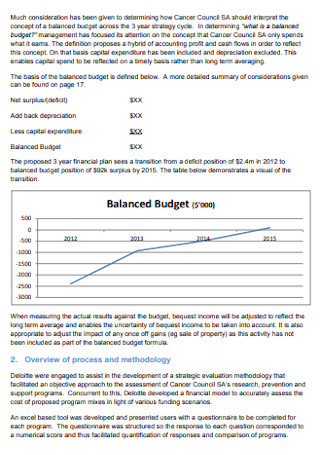 Financial Budget Plan