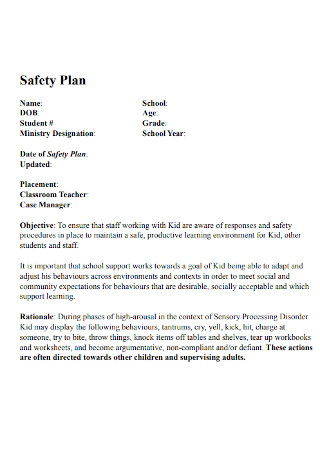Kids Safety Plan