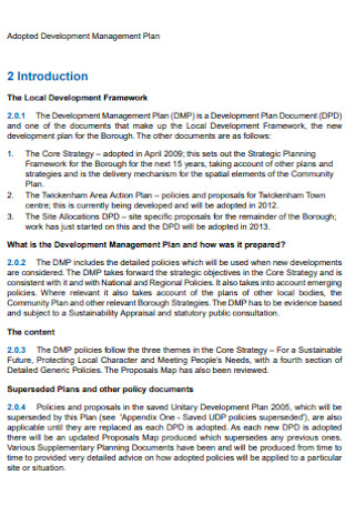 50+ SAMPLE Management Plan Templates in PDF | MS Word