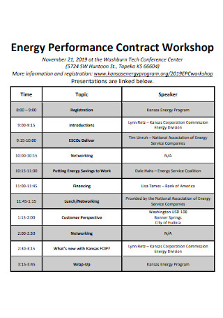 Performance Contract Workshop