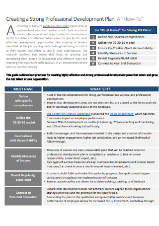 28+ Professional Development Plan Templates in PDF