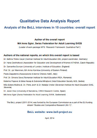 what is analysis report