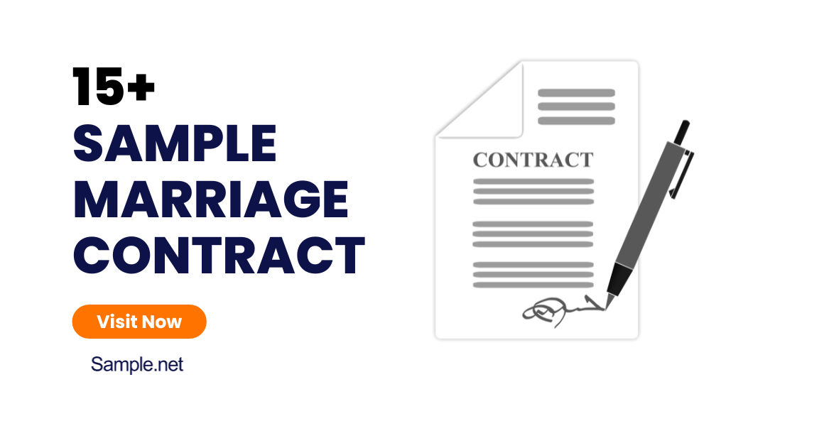 sample marriage contract templates