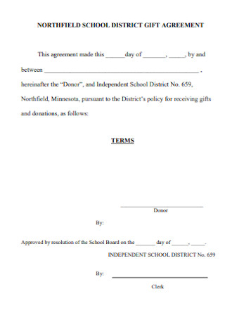School District Gift Agreement