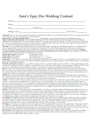 Simple Wedding Contract Template