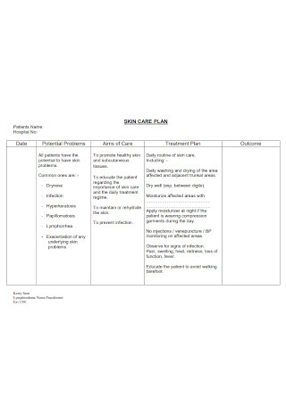skin care business plan template pdf