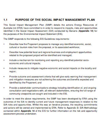 social impact in business plan example