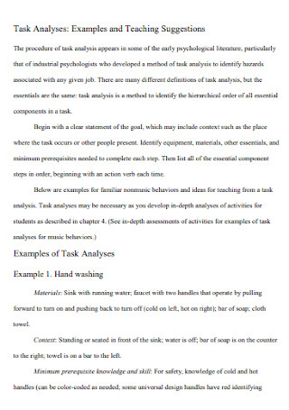 Teaching Task Analyses Template