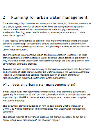 Water Management Plan Template