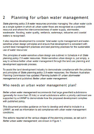 Water Management Plan Template