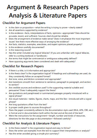 Argument Research Analysis