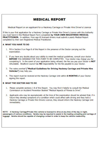 Basic Medical Report Template