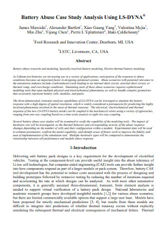 Battery Abuse Case Study Analysis
