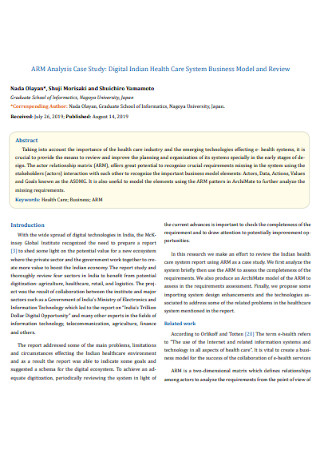 Case Study Health Care Analysis