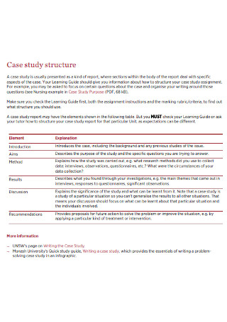 Case Study Structure Template