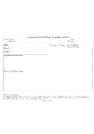 Certificate Compliance Checklist 