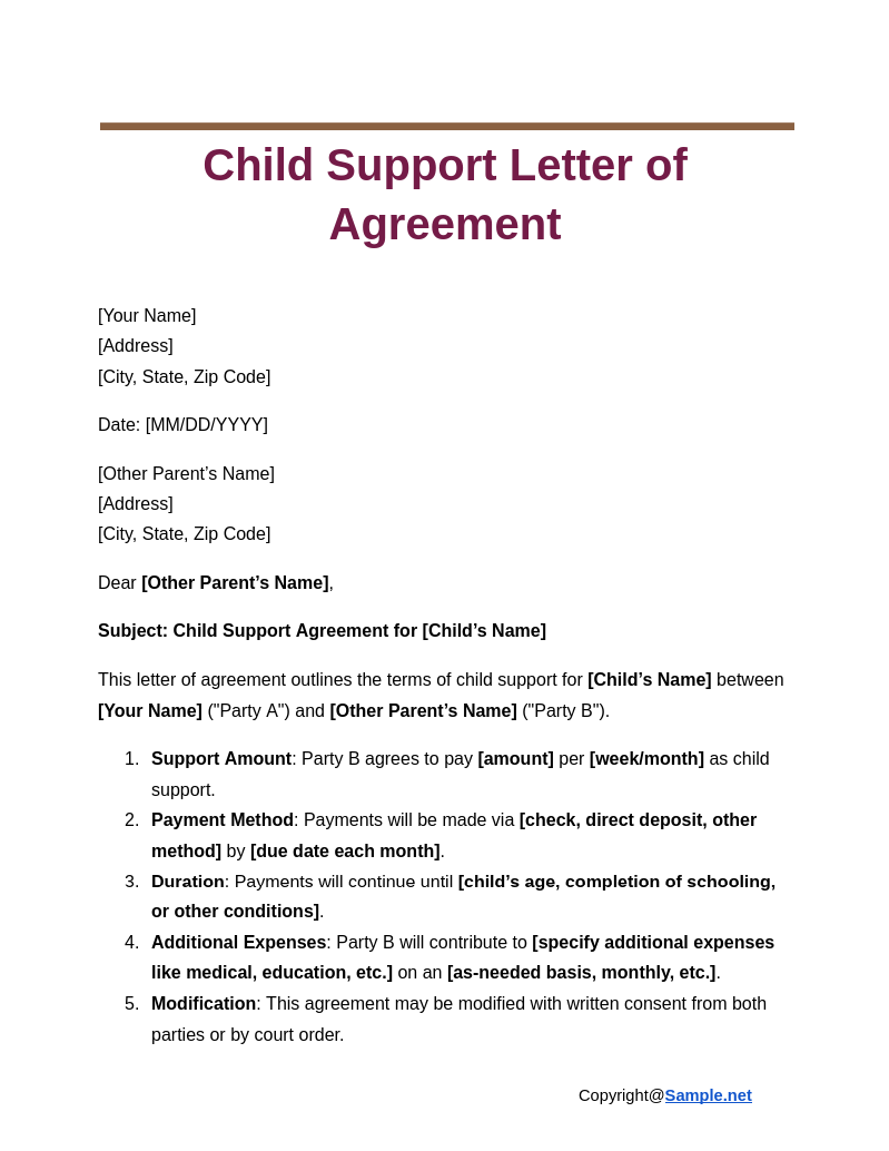 Child Support Letter of Agreement Google Docs 11 07 2024 11 10 AM