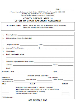 Grant Offer Easement Agreement