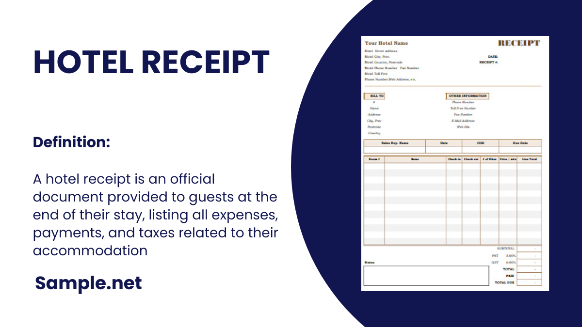 hotel receipt