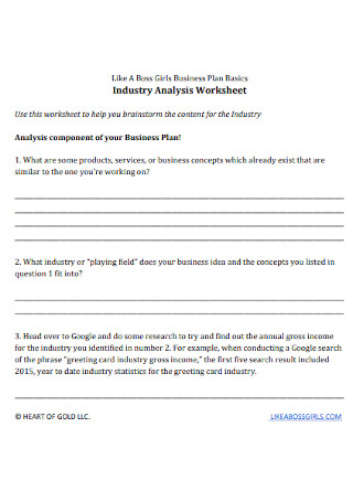 Industry Analysis Worksheet