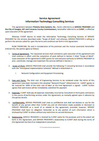 Information Technology Consulting Agreement