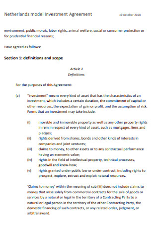 Investor Contract Template Free from images.sample.net