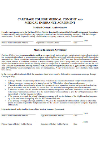 Medical Insurance Agreement