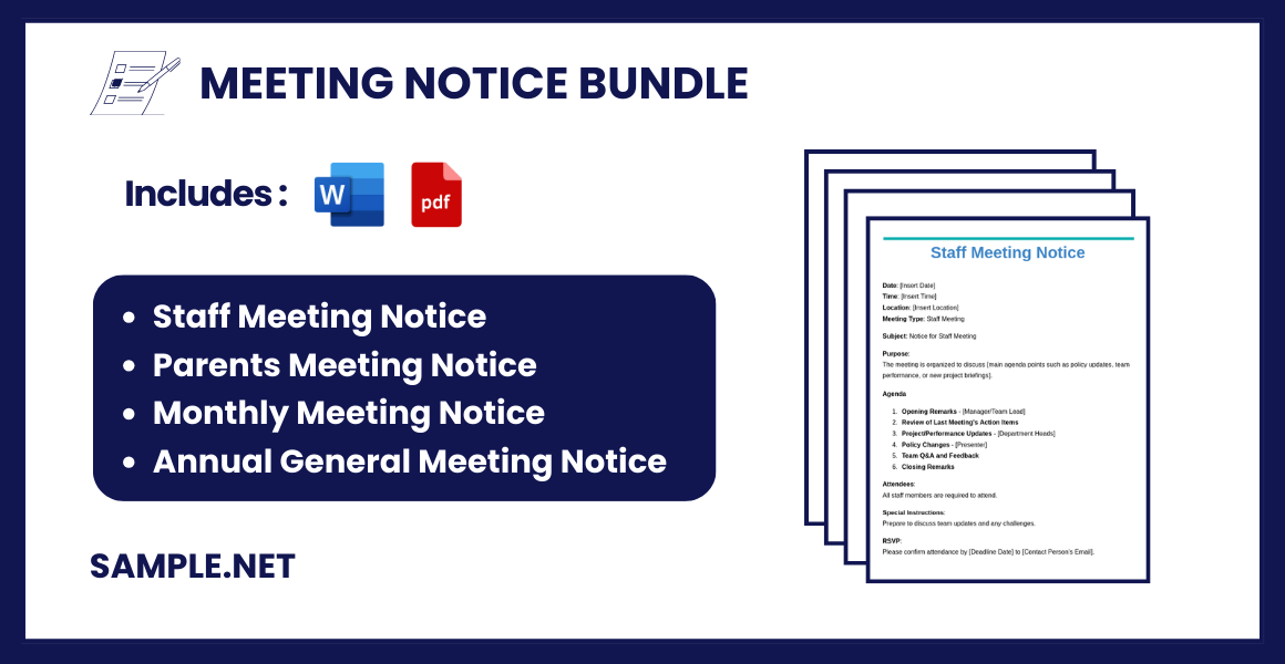 meeting notice bundle