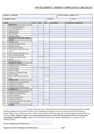 Permit Compliance Checklist