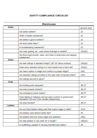 50 SAMPLE Safety Checklists In PDF MS Word 50 SAMPLE Safety Checklists In PDF MS Word
