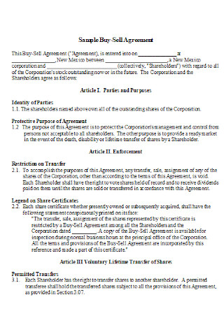 buy sell agreements templates