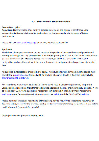 School Financial Statement Analysis