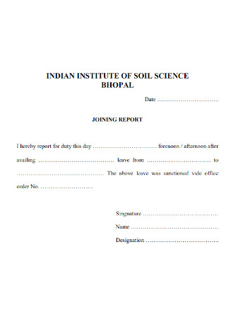 Science Institute Joining Report