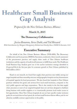 Small Business Gap Analysis Report