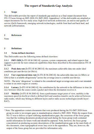 Standards Gap Analysis Report Example
