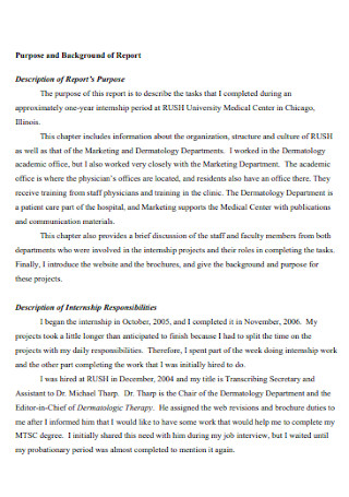 internship book report sample