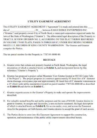 Utility Easement Agreement
