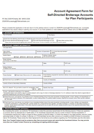 Account Agreement Form