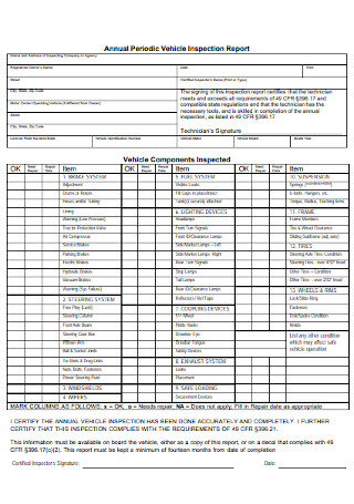 32 Sample Vehicle Inspection Checklists In Pdf Ms Word