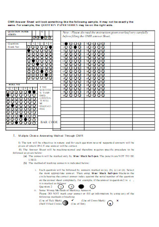 32+ SAMPLE Answer Sheet Templates in PDF | MS Word