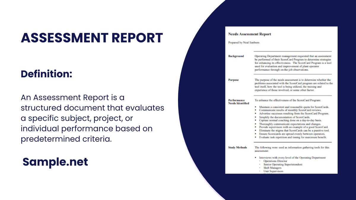 assessment report