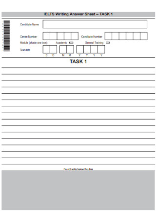 Assessment Writing Answer Sheet