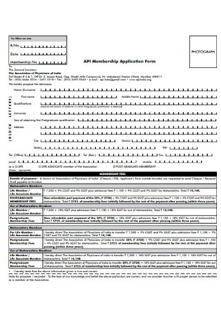 Basic Membership Application Form