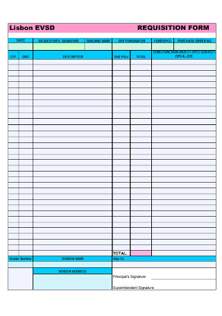 Basic Requisition Form Template