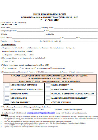 Buyer Registration Form
