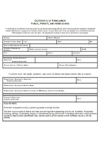 Certificate Emnrollment Form