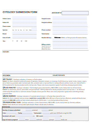 Cytology Submission Form