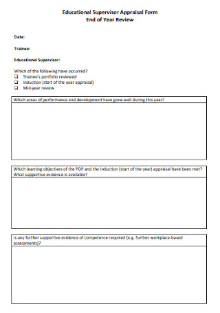 Educational Supervisor Appraisal Form