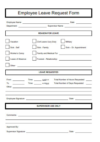 50 Sample Leave Form Templates In Pdf Ms Word