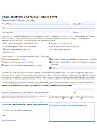 Interview and Media Consent Form 